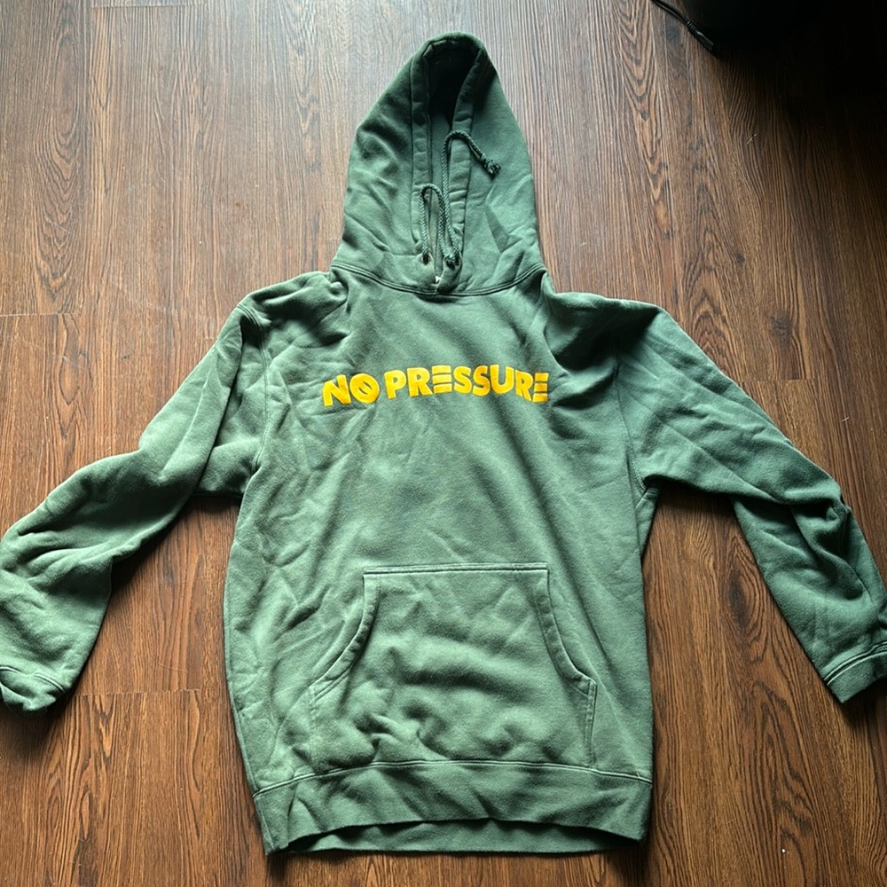 Logic No Pressure Hoodie. Nice green color. Like new. moving and need to get rid